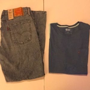 New Levi bundle lot jeans/tshirt